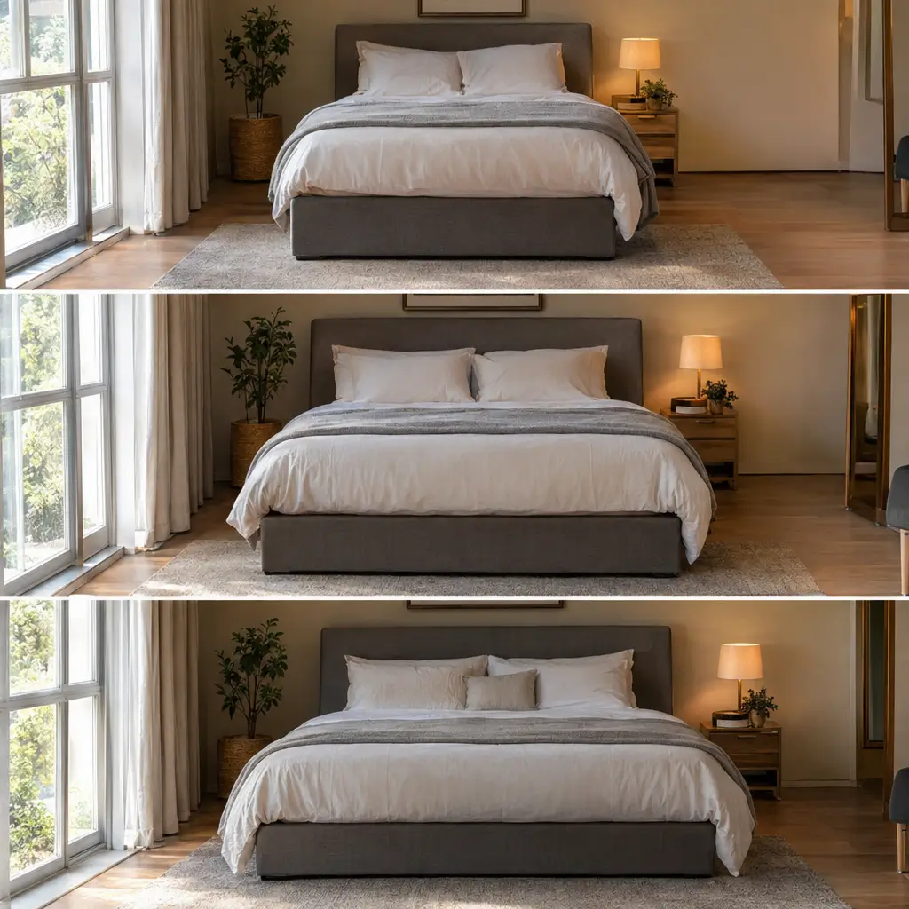 Como escolher cama king, queen ou casal: diferenças entre camas de tamanhos variados