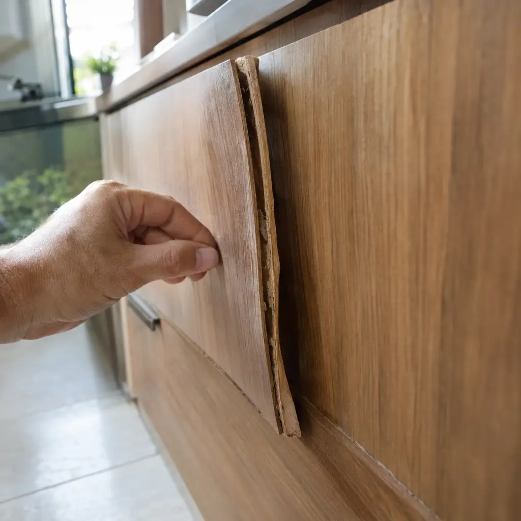 Consertar MDF estufado pela umidade: veja como reparar porta danificada
