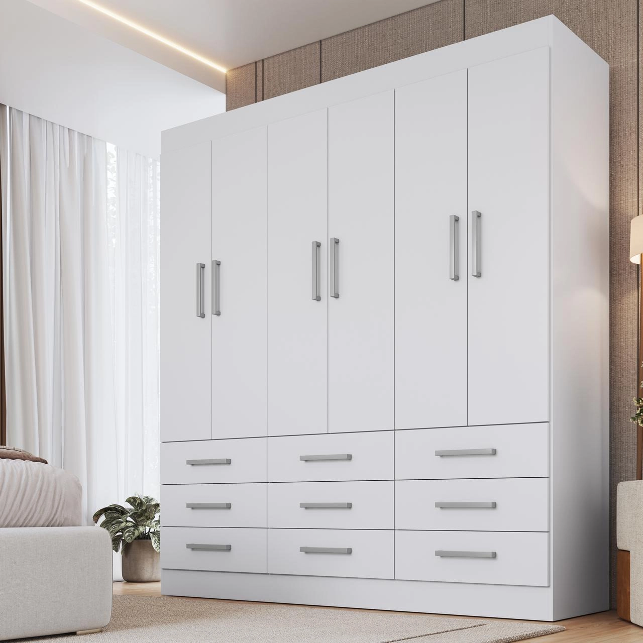 Guarda Roupa Milao Cadorin Casal 6 Portas 9 Gavetas 41966