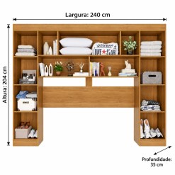 Guarda Roupa Modulado Apolo Premium Sem Espelho E Pes Casal 4 Portas Salleto 76898