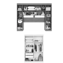 Guarda Roupa Modulado Recife Apolo Sem Espelho E Pes Casal 8 Portas 2 Gavetas Salleto 87422