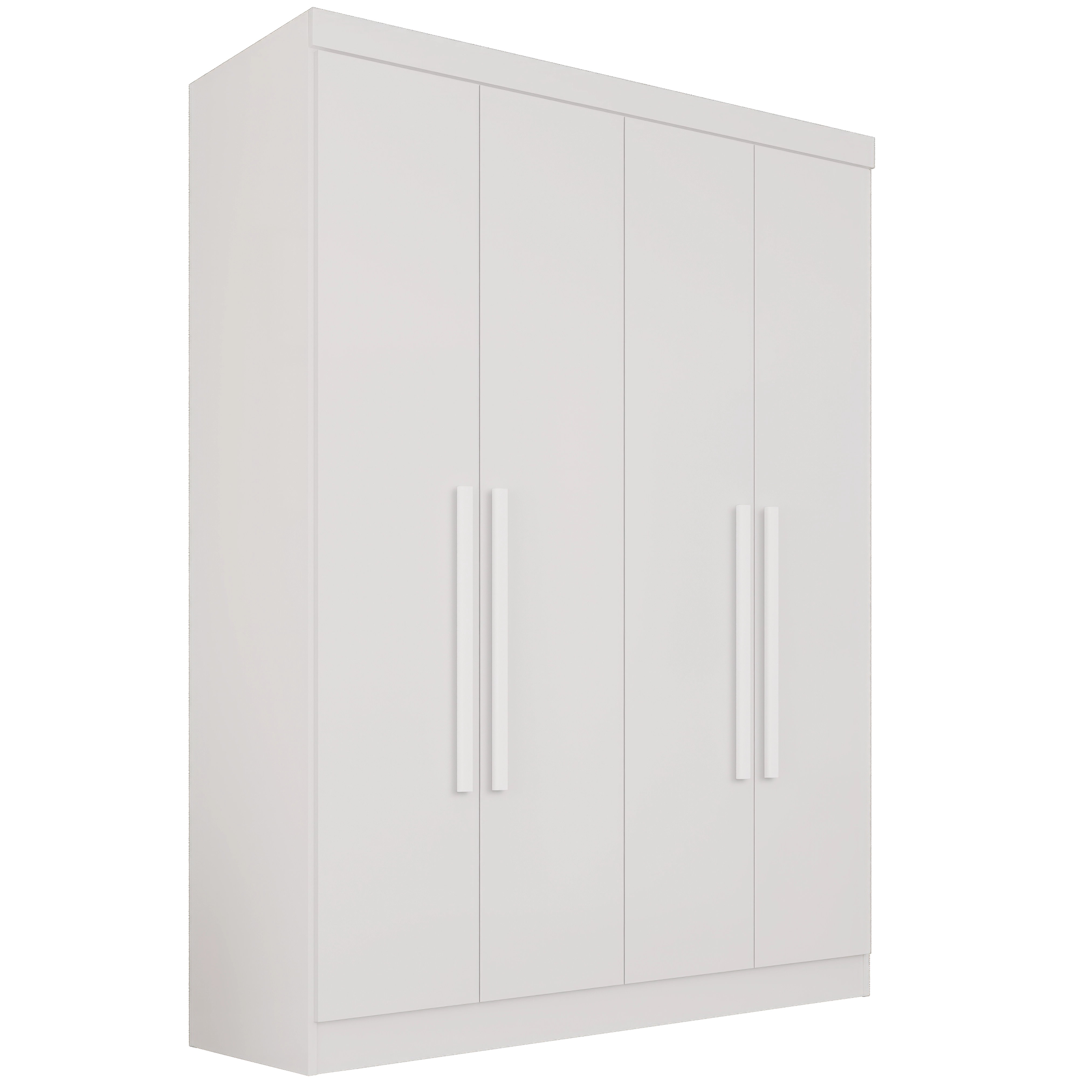 Guarda Roupa Recife Salleto 4 Portas Sem Espelho E Pes Solteiro 2 Gavetas Branco 92661
