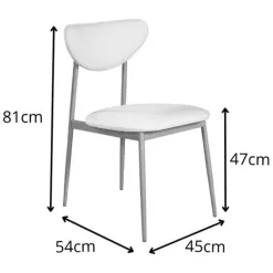 Kit 2 Cadeiras Safira Tecido Corino Cm Decor 41443