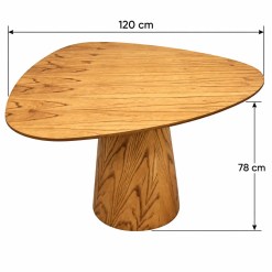 Mesa Nave Triangular 120cm Sem Vidro Minas Plac 21837