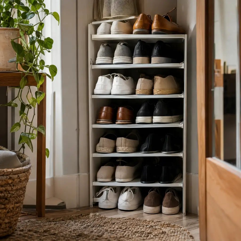 Organizar sapatos em pouco espaço: 10 ideias em sapateira vertical