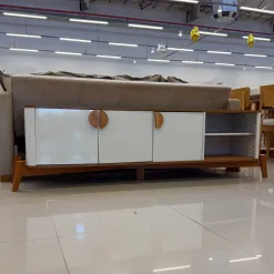 Rack Buriti 195cm Para Tv Ate 70 Polegadas 3 Portas Jb Bechara 34520