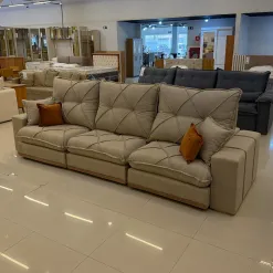Sofa Gran Best Prime 320cm Em Linho 6 Lugares Retratil E Reclinavel 3 Modulos Aifos 22173