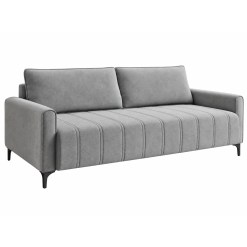 Sofa Living Lion Nero Em Linho 3 Lugares Com Almofadas Soltas 205cm Viero Cinza 56298