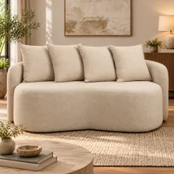 Sofa Organico Paraty Tecido Linho 186cm Jc Estofados 74962