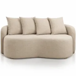 Sofa Organico Paraty Tecido Linho 186cm Jc Estofados Bege 17017