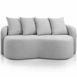 Sofa Organico Paraty Tecido Linho 186cm Jc Estofados Cinza 17416